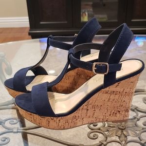 Navy blue wedges